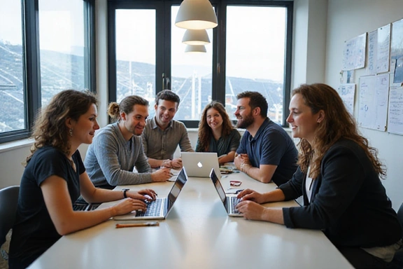 EnergyLadder team working together in modern office