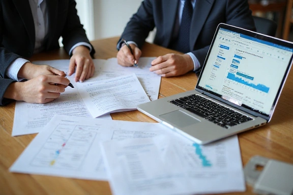 Career planning session with documents