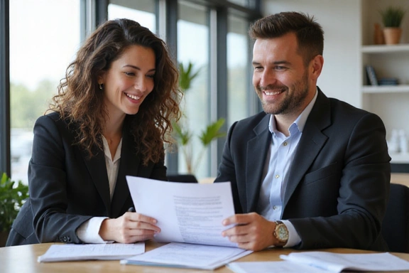 Career coach meeting with client